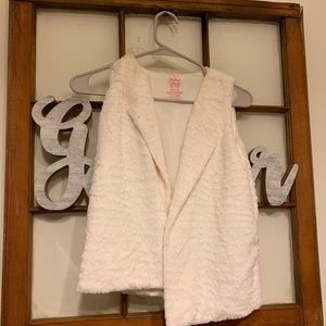 White Fuzzy Vest